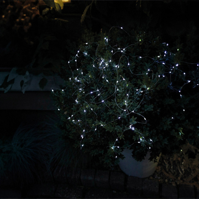 Luxform Sevilla White Garden Solar Micro 100 LED String Light - Size: 7.5 x 12 x 0.56cm - Wilko - image 1
