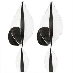 HOMCOM Black Modern Spiral LED Wall Light 2 Pack - Size: 20 x 40 x 52cm - Wilko - thumbnail 1