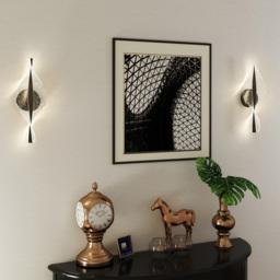 HOMCOM Black Modern Spiral LED Wall Light 2 Pack - Size: 20 x 40 x 52cm - Wilko - thumbnail 6