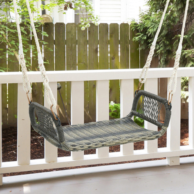 Costway Rattan Backless Garden Swing Bench - Size: 1 Seater - Wilko - image 1