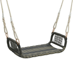 Costway Rattan Backless Garden Swing Bench - Size: 1 Seater - Wilko - thumbnail 3