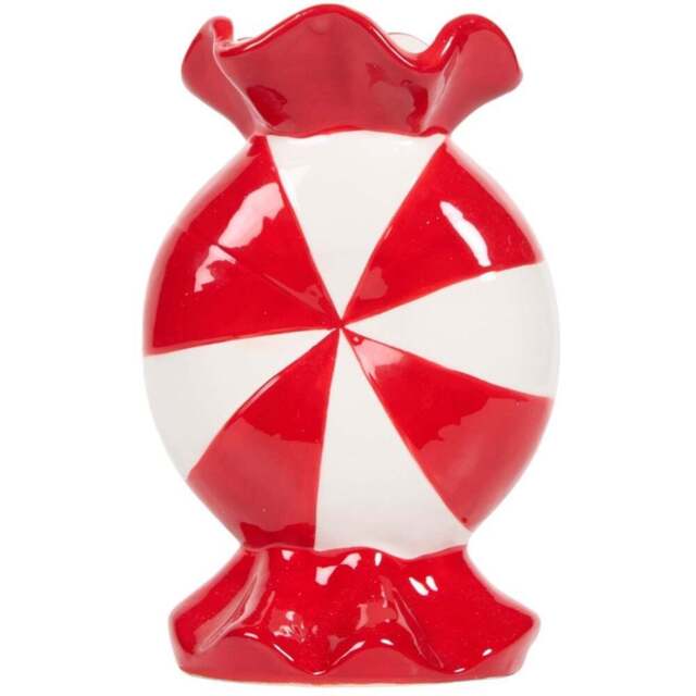 Candy Cane Sweet Vase Red - Wilko - image 1
