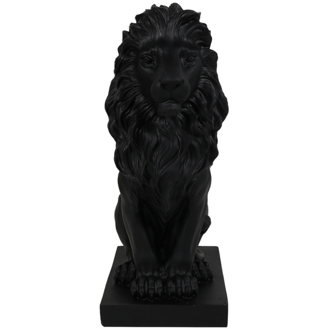 Matte Black Standing Lion Ornament - Size: 20.5 x 34 x 13.5 - Wilko - image 1