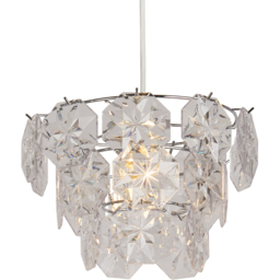 Lighting Collection Clear Textured Acrylic Shade - Size: 19 x 30 x 30cm - Wilko - thumbnail 4