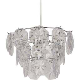 Lighting Collection Clear Textured Acrylic Shade - Size: 19 x 30 x 30cm - Wilko