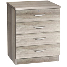 R White Cabinets 4 Drawer Grey Chest of Drawers - Wilko - thumbnail 3