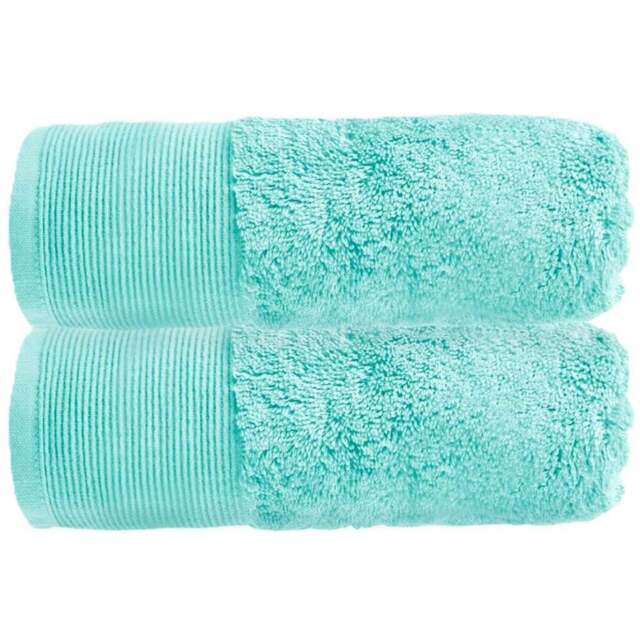Allure Bath Fashions Bamboo Duckegg Luxury Marlborough Hand Towel - Size: 50 x 90cm - Blue - Wilko - image 1
