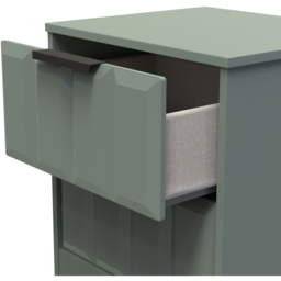 Crowndale New York 2 Drawer Reed Green Bedside Cabinet Ready Assembled - Wilko - thumbnail 7