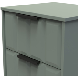 Crowndale New York 2 Drawer Reed Green Bedside Cabinet Ready Assembled - Wilko - thumbnail 6