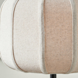 Pacific Lifestyle Oscar Natural Linen Shade Black Metal Structured Table Lamp - Size: 66 x 34 x 34cm - Wilko - thumbnail 4