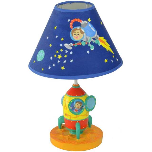 Teamson Kids Yellow and Blue Fantasy Fields Outer Space LED Table Lamp - Size: 36.8 x 25.4 x 25.4cm - Wilko - image 1