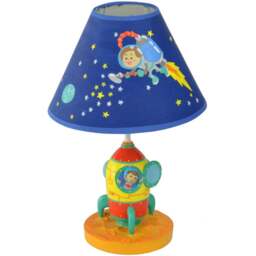Teamson Kids Yellow and Blue Fantasy Fields Outer Space LED Table Lamp - Size: 36.8 x 25.4 x 25.4cm - Wilko