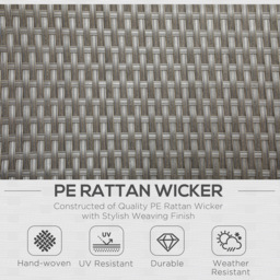 Outsunny 4 Seater Grey Rattan Sofa Lounge Set - Wilko - thumbnail 4