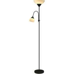 HOMCOM 2 Way Black Mother Child Floor Lamp with 3 Colour Temperatures - Size: 45 x 13 x 31cm - Wilko