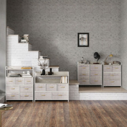 HOMCOM 4 Drawer Natural Bedroom Chest of Drawers - Brown - Wilko - thumbnail 5