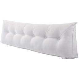 Living and Home Beige Corduroy Wedge Headboard Pillow with Side Pocket 180 x 50cm - Size: 50 x 180 x 20cm - Wilko