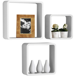Premier Housewares White Floating Shelf 3 Pack - Size: 13 x 35 x 35cm - Wilko - thumbnail 3