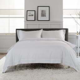 The Lyndon Company Southport Super King Size Grey and White Duvet Set - Wilko