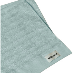 Misona Organic Cotton Duckegg Face Cloth 2 Pack - Size: 30 x 30cm - Blue - Wilko