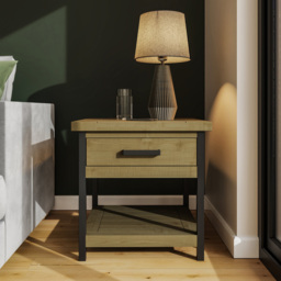 FWStyle Lowry Industrial Side Table - Brown - Wilko - thumbnail 6