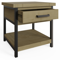 FWStyle Lowry Industrial Side Table - Brown - Wilko - thumbnail 4