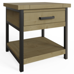 FWStyle Lowry Industrial Side Table - Brown - Wilko - thumbnail 3