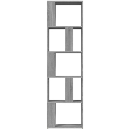 vidaXL 7 Shelf Grey Sonoma Oak Bookcase - Size: 160 x 45 x 24cm - Wilko - thumbnail 4