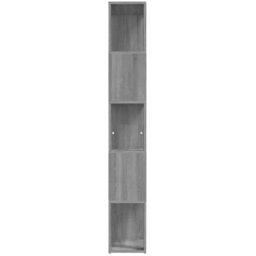 vidaXL 7 Shelf Grey Sonoma Oak Bookcase - Size: 160 x 45 x 24cm - Wilko - thumbnail 6