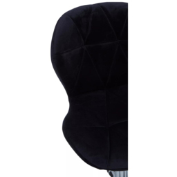 Premier Housewares Black Velvet Quilted Home Office Chair - Size: 49 x 55 x 98cm - Multi - Interiors by Premier - Wilko - thumbnail 7