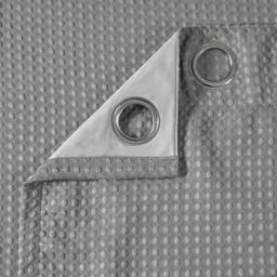 Velosso Waffle Silver Blackout Curtains 137 x 168cm - Size: W 168 x D 137cm - Grey - Wilko - thumbnail 4