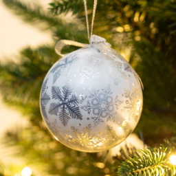 The Christmas Workshop White and Silver Foil Bauble 14 Pack - Wilko - thumbnail 5