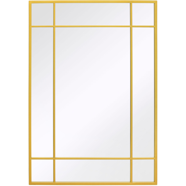 MirrorOutlet The Genestra Gold Modern Contemporary Garden Wall Mirror 100 x 70cm - Size: 100 x 70 x 3cm - Wilko - image 1