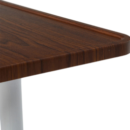 Living and Home Walnut and White Side Table with Basket - Size: 50 x 47 x 35cm - Walnut + White - Wilko - thumbnail 7
