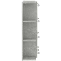 vidaXL Single Door 3 Shelf LED Concrete Grey Mirror Cabinet - Size: 60 x 70 x 16.5cm - Wilko - thumbnail 5