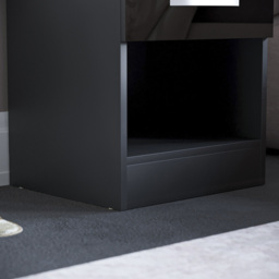 VIDA DESIGNS Hulio Single Drawer Black Bedside Table - Wilko - thumbnail 5