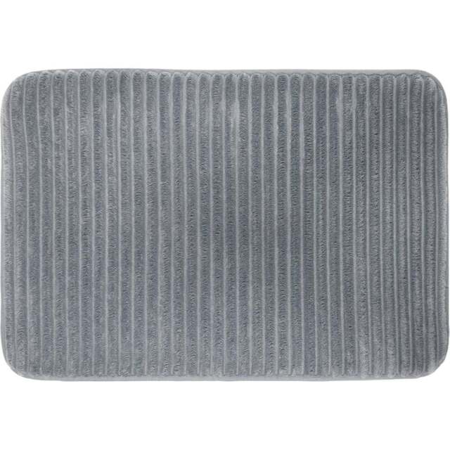 Allure Bath Fashions Dark Grey Memory Foam Bath Mat 40 x 60cm - Wilko - image 1