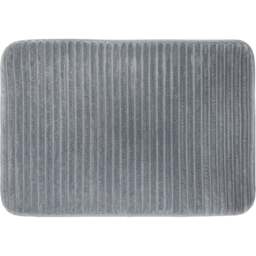 Allure Bath Fashions Dark Grey Memory Foam Bath Mat 40 x 60cm - Wilko - thumbnail 1