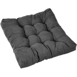 Living and Home Dark Coffee Soft Corduroy Chair Cushion 55 x 55cm - Size: 5 x 55 x 55cm - Dark Grey - Wilko