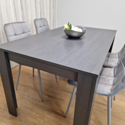Portland 4 Seater Dining Set Dark Grey and Grey - Wilko - thumbnail 6