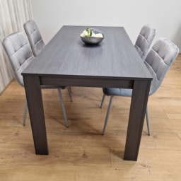 Portland 4 Seater Dining Set Dark Grey and Grey - Wilko - thumbnail 4
