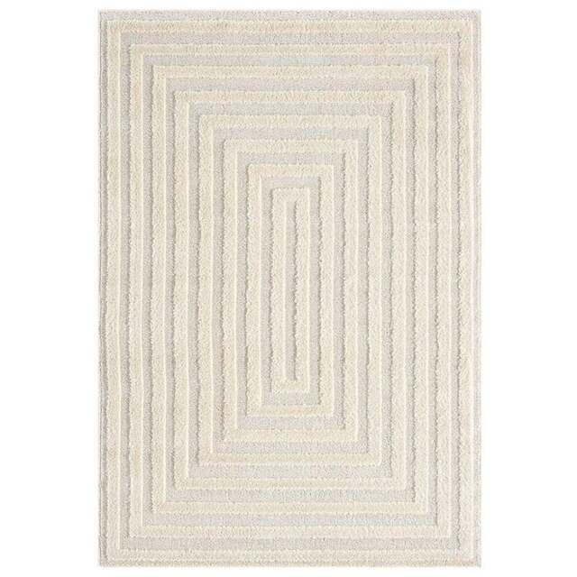Desire Rugs Isabella Cream Embossed Geometric Rectangle Rug 160 x 230cm - Wilko - image 1