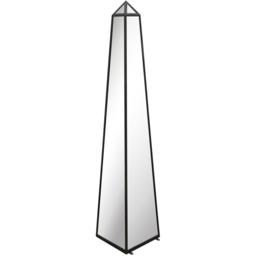 MirrorOutlet The Obelisk Black Metal Edged Mirrored Garden Ornament 150 x 30cm - Size: 150 x 30 x 30cm - Wilko - thumbnail 1