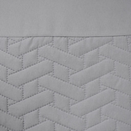 Velosso King Size Silver Quilted Geo Duvet Set - Grey - Wilko - thumbnail 3