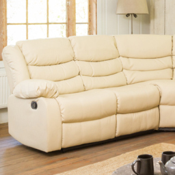 Brooklyn 5 Seater Cream Corner Manual Recliner Sofa - Artemis Home - Wilko - thumbnail 3