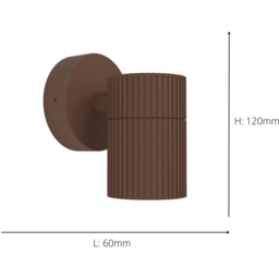 EGLO Tomelloso Rust Outdoor Wall Light - Size: 12 x 11 x 6cm - Brown - Wilko - thumbnail 5