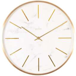Acctim Luxe Marble Round Wall Clock 40cm - Size: 5 x 39 x 39cm - Multi - Wilko - thumbnail 1