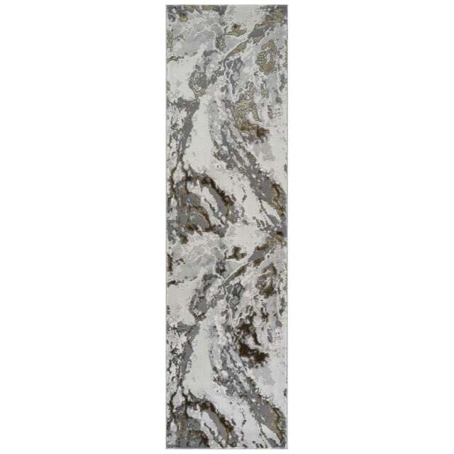 Desire Rugs Picasso Gold Abstract Rug 60 x 220cm - Wilko - image 1