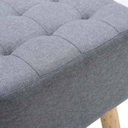 Living and Home Padded Foot Stool - Grey - Wilko - thumbnail 6