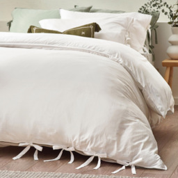 Yard Mallow Bow Tie Single Warm White Duvet Set - Yard Living - Wilko - thumbnail 3