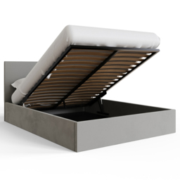GFW King Size Charcoal Grey Velvet End Lift Ottoman Bed - Wilko - thumbnail 6